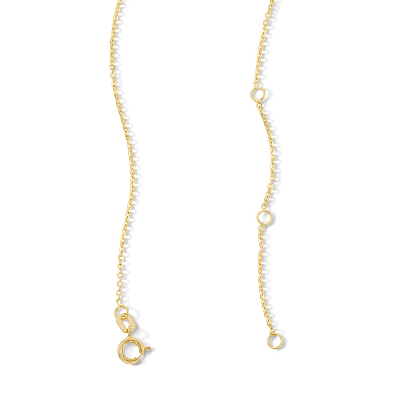 Child's Mini Puffed Heart Pendant in 10K Gold - 15"