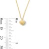 Thumbnail Image 3 of Child’s Mini Puffed Heart Pendant in 10K Gold - 15”