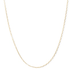 Child’s Mini Paper Clip Chain Necklace in Solid 10K Gold - 15”