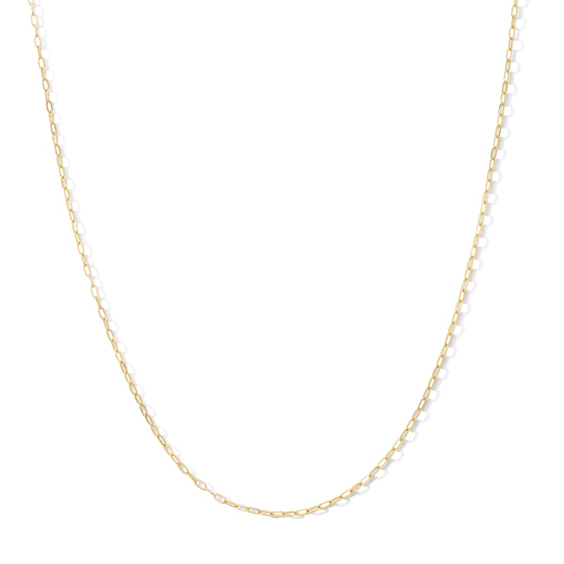 Child's Mini Paper Clip Chain Necklace in Solid 10K Gold - 15"