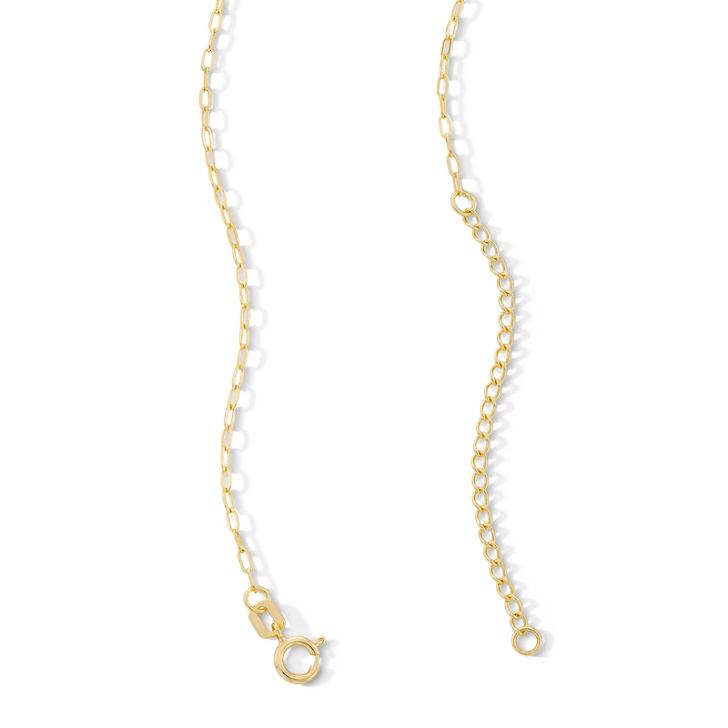 Main Image 2 of Child’s Mini Paper Clip Chain Necklace in Solid 10K Gold - 15”