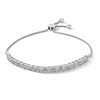Thumbnail Image 1 of 0.25 CT. T.W. Diamond Zig-Zag Bolo Bracelet in Sterling Silver - 9.5”