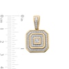 Thumbnail Image 2 of 0.75 CT. T.W. Square-Cut Certified Lab-Grown Diamond Double Frame Necklace Charm in 10K Gold (F/SI2)