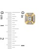 Thumbnail Image 3 of 0.50 CT. T.W. Emerald-Cut Certified Lab-Grown Diamond Frame Bezel-Set Stud Earrings in 10K Gold (F/SI2)