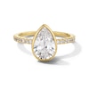 Thumbnail Image 1 of 2.20 CT. T.W. Pear-Shaped Certified Lab-Grown Diamond Bezel-Set Engagement Ring in 14K Gold (F/VS2)