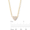 Thumbnail Image 3 of 0.23 CT. T.W. Diamond Heart Necklace in Sterling Silver with 14K Gold Plate