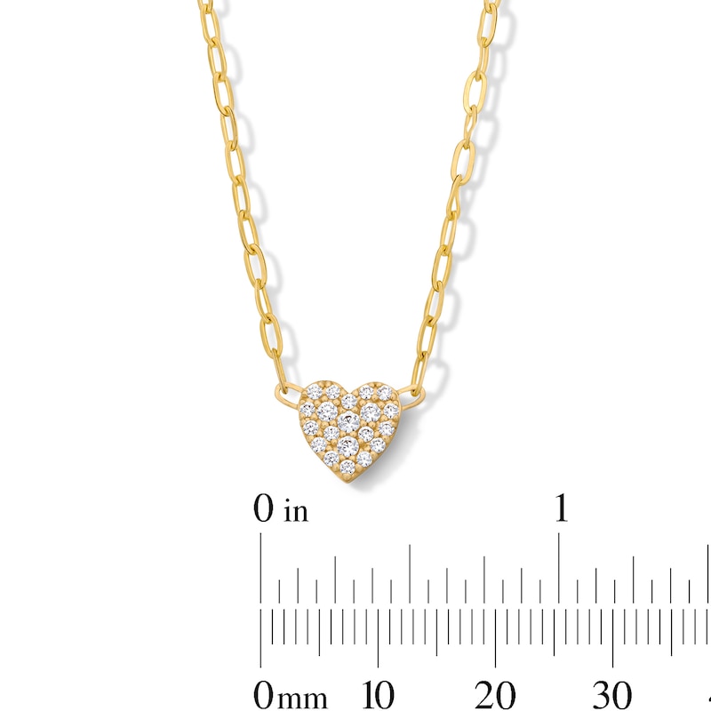 0.23 CT. T.W. Diamond Heart Necklace in Sterling Silver with 14K Gold Plate