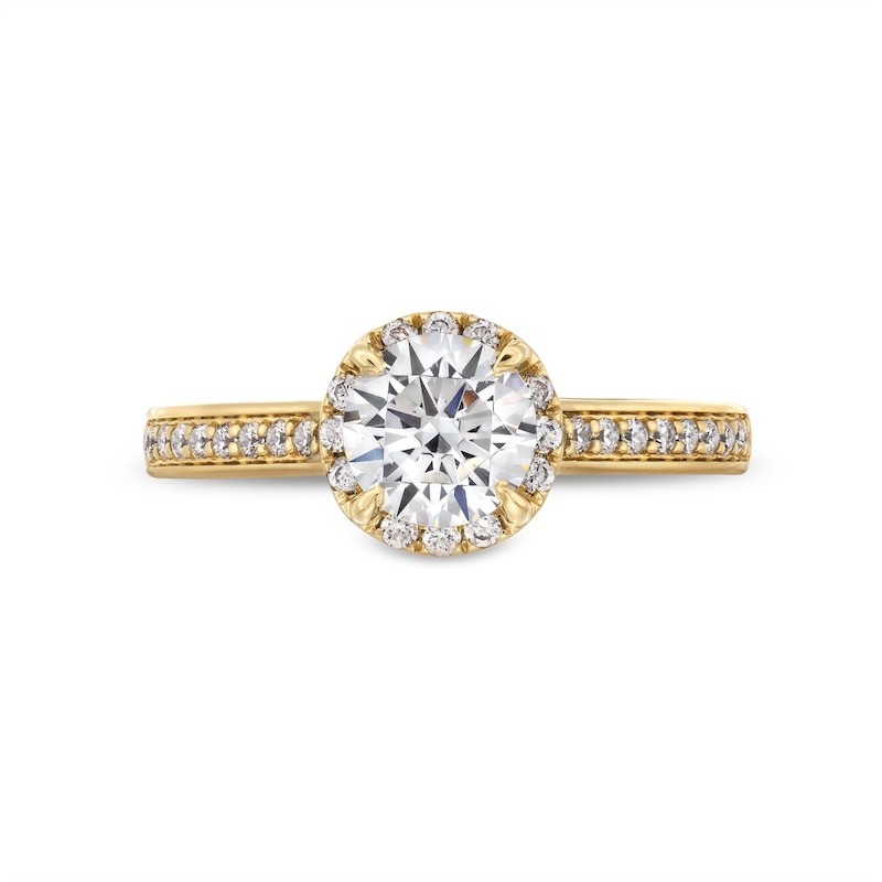 Main Image 4 of 1.25 CT. T.W. Diamond Frame Engagement Ring in 14K Gold