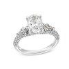 Thumbnail Image 1 of 2.95 CT. T.W. Oval and Shield Certified Lab-Grown Diamond Engagement Ring in 14K White Gold (F/VS2)
