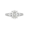Thumbnail Image 4 of 2.95 CT. T.W. Oval and Shield Certified Lab-Grown Diamond Engagement Ring in 14K White Gold (F/VS2)