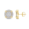 Thumbnail Image 2 of 0.50 CT. T.W. Certified Lab-Created Multi-Diamond Frame Stud Earrings in 10K Gold (F/SI2)