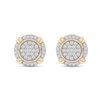 Thumbnail Image 3 of 0.50 CT. T.W. Certified Lab-Created Multi-Diamond Frame Stud Earrings in 10K Gold (F/SI2)