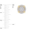 Thumbnail Image 4 of 0.50 CT. T.W. Certified Lab-Created Multi-Diamond Frame Stud Earrings in 10K Gold (F/SI2)