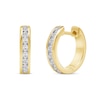 Thumbnail Image 1 of 0.50 CT. T.W. Certified Lab-Grown Diamond Channel-Set Hoop Earrings in 10K Gold (F/SI2)
