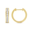 Thumbnail Image 2 of 0.50 CT. T.W. Certified Lab-Grown Diamond Channel-Set Hoop Earrings in 10K Gold (F/SI2)
