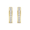 Thumbnail Image 3 of 0.50 CT. T.W. Certified Lab-Grown Diamond Channel-Set Hoop Earrings in 10K Gold (F/SI2)