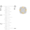 Thumbnail Image 4 of 0.33 CT. T.W. Cushion-Shaped Multi-Diamond Compass Points Frame Stud Earrings in 10K Gold
