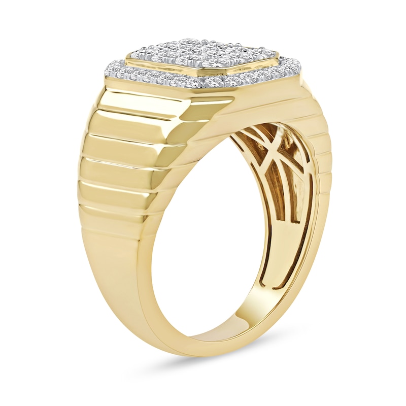 Main Image 2 of 1.25 CT. T.W. Certified Lab-Grown Multi-Diamond Octagon Frame Ring in 10K Gold (F/SI2)
