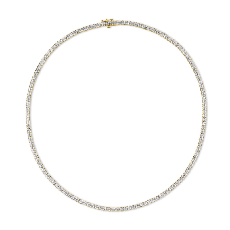 Main Image 1 of 7.50 CT. T.W. Certified Lab-Grown Diamond Tennis Necklace in 10K Gold (F/SI2) - 20”