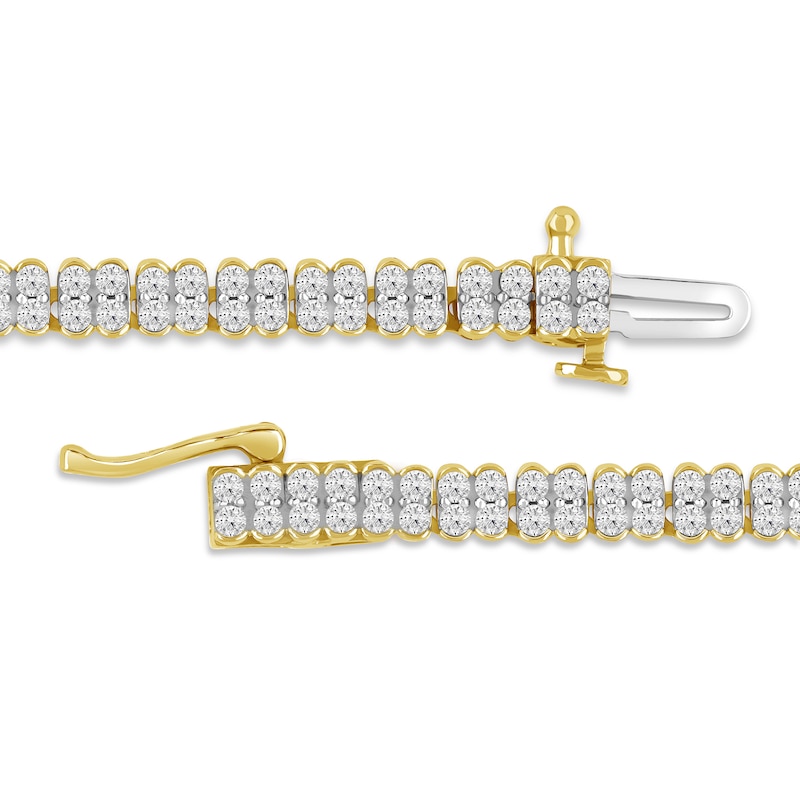 Main Image 2 of 7.50 CT. T.W. Certified Lab-Grown Diamond Tennis Necklace in 10K Gold (F/SI2) - 20”