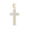Thumbnail Image 2 of 2.00 CT. T.W. Certified Lab-Grown Diamond Frame Cross Necklace Charm in 10K Gold (F/SI2)