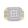 Thumbnail Image 3 of 2.00 CT. T.W. Square Multi-Diamond Double Frame Ring in 10K Gold