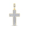 Thumbnail Image 3 of 1.50 CT. T.W. Certified Lab-Grown Diamond Frame Cross Necklace Charm in 10K Gold (F/SI2)
