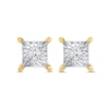 Thumbnail Image 3 of 0.16 CT. T.W. Certified Lab-Grown Diamond Miracle Square Frame Solitaire Stud Earrings in 10K Gold (F/SI2)