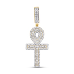 1.00 CT. T.W. Certified Lab-Grown Diamond Ankh Cross Necklace Charm in 10K Gold (F/SI2)