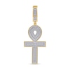 Thumbnail Image 3 of 1.00 CT. T.W. Certified Lab-Grown Diamond Ankh Cross Necklace Charm in 10K Gold (F/SI2)