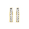 Thumbnail Image 3 of 0.50 CT. T.W. Certified Lab-Grown Diamond Huggie Hoop Earrings in 10K Gold (F/SI2)