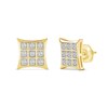 Thumbnail Image 1 of 0.25 CT. T.W. Certified Lab-Grown Diamond Flared Square Stud Earrings in 10K Gold (F/SI2)