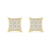 Thumbnail Image 3 of 0.25 CT. T.W. Certified Lab-Grown Diamond Flared Square Stud Earrings in 10K Gold (F/SI2)