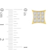 Thumbnail Image 4 of 0.25 CT. T.W. Certified Lab-Grown Diamond Flared Square Stud Earrings in 10K Gold (F/SI2)