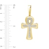 Thumbnail Image 4 of 0.25 CT. T.W. Diamond Ankh Cross Necklace Charm in 10K Gold
