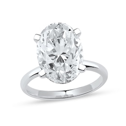 5.00 CT. Oval Certified Lab-Grown Diamond Solitaire Engagement Ring in 14K White Gold (F/SI2)