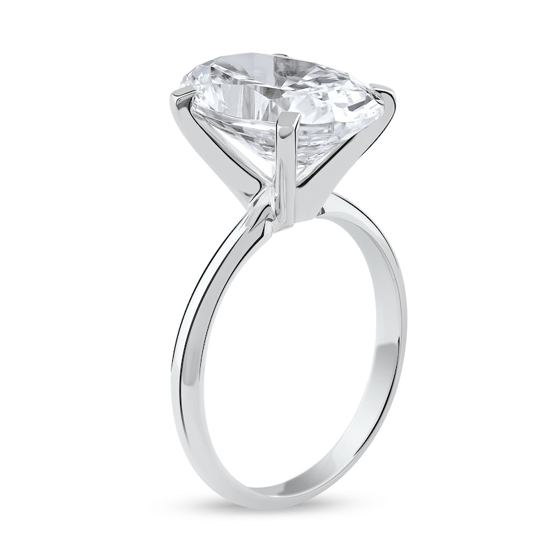 Main Image 2 of 5.00 CT. Oval Certified Lab-Grown Diamond Solitaire Engagement Ring in 14K White Gold (F/SI2)