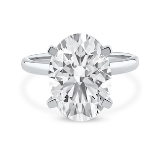5.00 CT. Oval Certified Lab-Created Diamond Solitaire Engagement Ring in 14K White Gold (F/SI2)