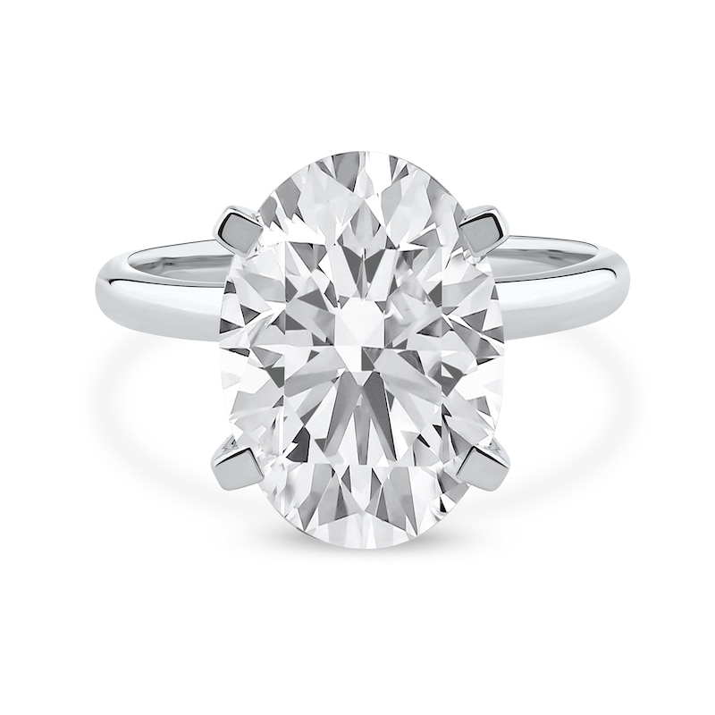 Main Image 3 of 5.00 CT. Oval Certified Lab-Grown Diamond Solitaire Engagement Ring in 14K White Gold (F/SI2)