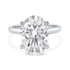 Thumbnail Image 4 of 5.00 CT. Oval Certified Lab-Grown Diamond Solitaire Engagement Ring in 14K White Gold (F/SI2)
