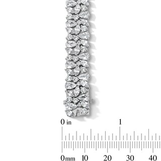 14.12 CT. T.W. Multi-Shaped Certified Lab-Created Diamond Link Bracelet in 10K White Gold (F/SI2)