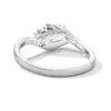 Thumbnail Image 4 of 0.75 CT. T.W. Diamond Past Present Future® Bypass Shank Engagement Ring in 14K White Gold