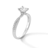 Thumbnail Image 3 of 0.95 CT. T.W. Princess-Cut Diamond Crossover Shank Engagement Ring in 14K White Gold