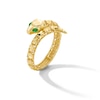 Thumbnail Image 3 of Diamond-Cut Snake Bypass Ring in Semi-Solid 14K Gold - Size 7