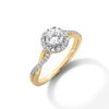 Thumbnail Image 3 of 0.70 CT. T.W. Certified Lab-Grown Diamond Frame Crossover Shank Engagement Ring in 14K Gold (F/VS2)