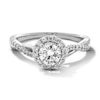 Thumbnail Image 1 of 0.70 CT. T.W. Certified Lab-Grown Diamond Frame Crossover Shank Engagement Ring in 14K White Gold (F/VS2)
