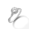 Thumbnail Image 3 of 0.70 CT. T.W. Certified Lab-Grown Diamond Frame Crossover Shank Engagement Ring in 14K White Gold (F/VS2)
