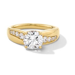 1.75 CT. T.W. Certified Lab-Grown Diamond Graduated Shank Engagement Ring in 14K Gold (F/SI2)