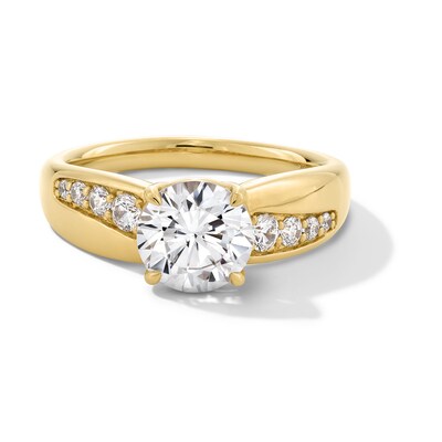1.75 CT. T.W. Certified Lab-Created Diamond Graduated Shank Engagement Ring in 14K Gold (F/SI2)