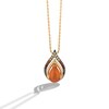 Thumbnail Image 1 of Limor Mindful Jewellery Elements Fire Orange Moonstone, Garnet and Citrine Double Flame Pendant in Sterling Silver